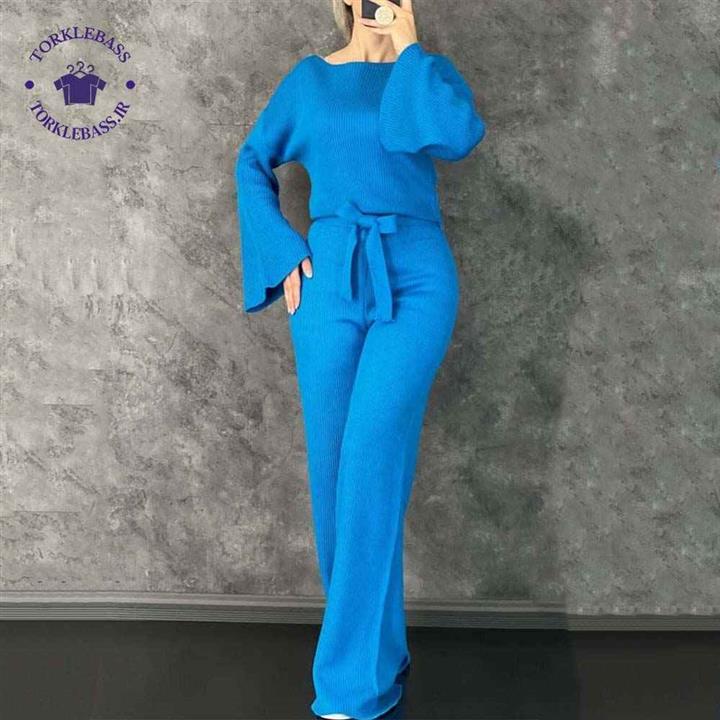 ست کراپ شلوار بافت زنانه کد 1584